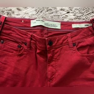 Off White “Main/Denim Label” Womens Jeans With Logo Side Stripe. Size 29.